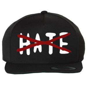 No For Hate Motivation Inspiration Quote Wool Snapback Cap