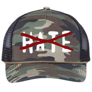 No For Hate Motivation Inspiration Quote Retro Rope Trucker Hat Cap