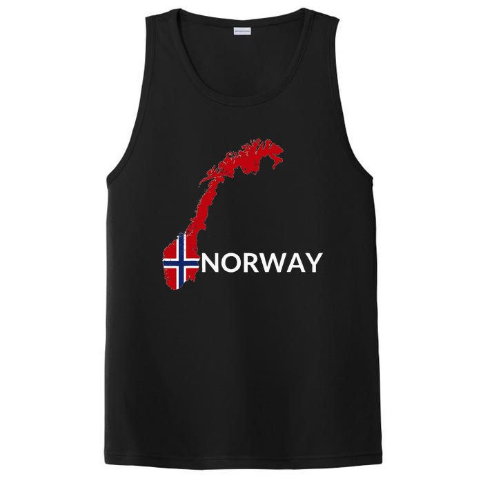 Norway Flag Hiking Holiday Norway Norwegian Flag PosiCharge Competitor Tank