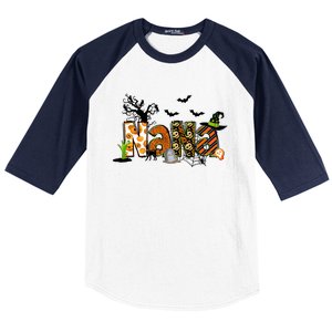 Nana For Halloween Grandma Witch Family Matching Baseball Sleeve Shirt