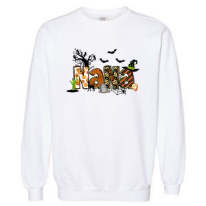 Nana For Halloween Grandma Witch Family Matching Garment-Dyed Sweatshirt