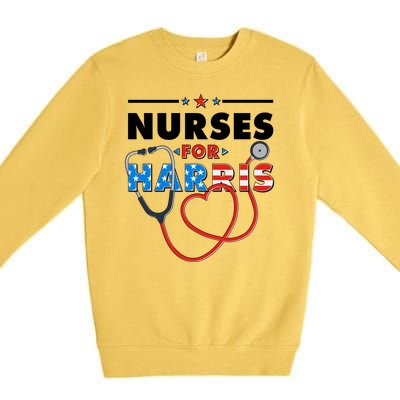 Nurses For Harris Vote Kamala Harris 2024 Election Premium Crewneck Sweatshirt