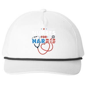 Nurses For Harris Vote Kamala Harris 2024 Election Snapback Five-Panel Rope Hat