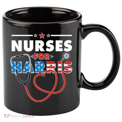Nurses For Harris Vote Kamala Harris 2024 Election 11oz C Handle Ceramic Mug