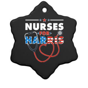 Nurses For Harris Vote Kamala Harris 2024 Election Ceramic Star Ornament