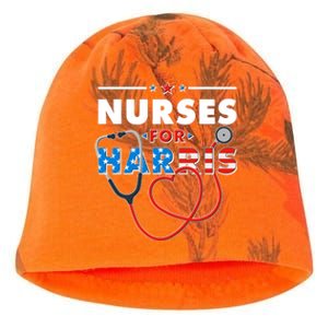 Nurses For Harris Vote Kamala Harris 2024 Election Kati - Camo Knit Beanie