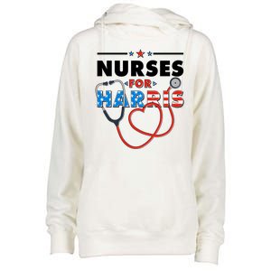 Nurses For Harris Vote Kamala Harris 2024 Election Womens Funnel Neck Pullover Hood