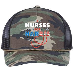 Nurses For Harris Vote Kamala Harris 2024 Election Retro Rope Trucker Hat Cap