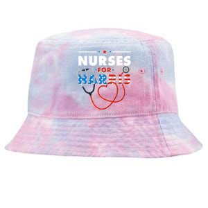 Nurses For Harris Vote Kamala Harris 2024 Election Tie-Dyed Bucket Hat