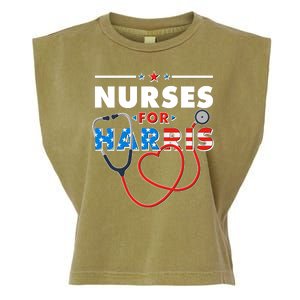 Nurses For Harris Vote Kamala Harris 2024 Election Garment-Dyed Women's Muscle Tee