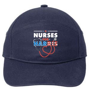 Nurses For Harris Vote Kamala Harris 2024 Election 7-Panel Snapback Hat