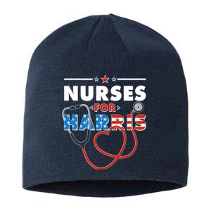 Nurses For Harris Vote Kamala Harris 2024 Election Sustainable Beanie