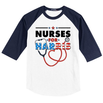 Nurses For Harris Vote Kamala Harris 2024 Election Baseball Sleeve Shirt