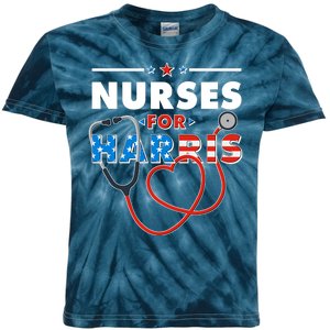 Nurses For Harris Vote Kamala Harris 2024 Election Kids Tie-Dye T-Shirt