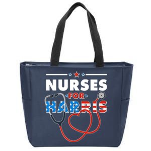 Nurses For Harris Vote Kamala Harris 2024 Election Zip Tote Bag