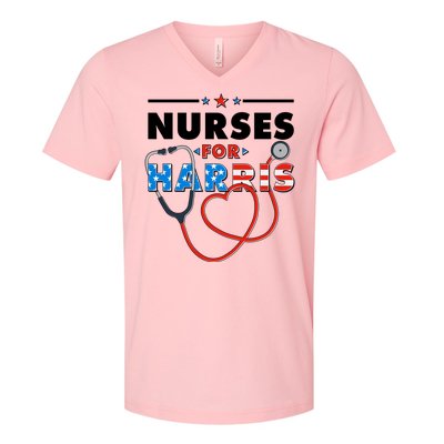 Nurses For Harris Vote Kamala Harris 2024 Election V-Neck T-Shirt