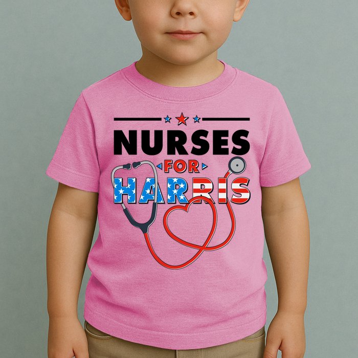 Nurses For Harris Vote Kamala Harris 2024 Election Toddler T-Shirt