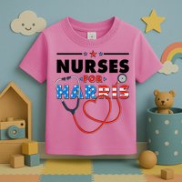 Nurses For Harris Vote Kamala Harris 2024 Election Toddler T-Shirt
