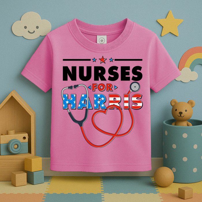Nurses For Harris Vote Kamala Harris 2024 Election Toddler T-Shirt