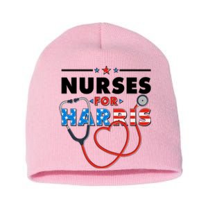 Nurses For Harris Vote Kamala Harris 2024 Election Short Acrylic Beanie