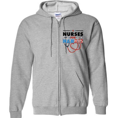 Nurses For Harris Vote Kamala Harris 2024 Election Full Zip Hoodie