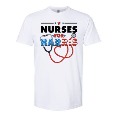 Nurses For Harris Vote Kamala Harris 2024 Election Softstyle CVC T-Shirt