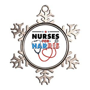 Nurses For Harris Vote Kamala Harris 2024 Election Metallic Star Ornament