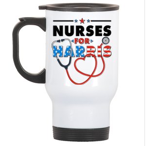 Nurses For Harris Vote Kamala Harris 2024 Election Stainless Steel Travel Mug