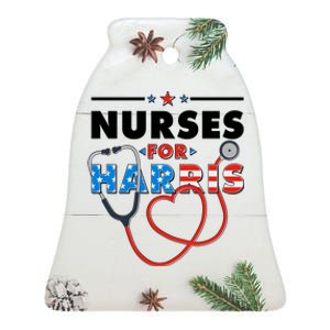 Nurses For Harris Vote Kamala Harris 2024 Election Ceramic Bell Ornament