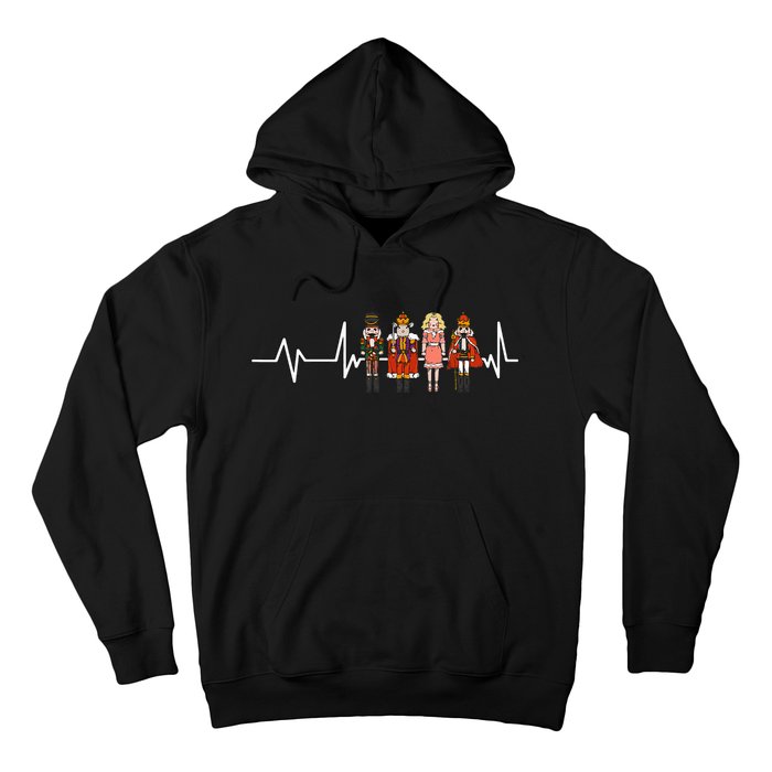 Nutcracker Figures Heartbeat Ballerina Ballet Hoodie