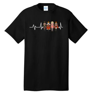 Nutcracker Figures Heartbeat Ballerina Ballet Tall T-Shirt