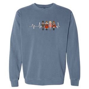 Nutcracker Figures Heartbeat Ballerina Ballet Garment-Dyed Sweatshirt