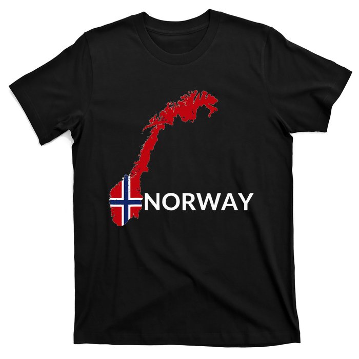 Norway Flag Hiking Holiday Norway Norwegian Flag T-Shirt