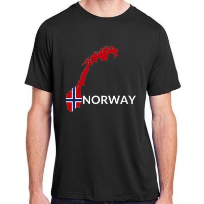 Norway Flag Hiking Holiday Norway Norwegian Flag Adult ChromaSoft Performance T-Shirt