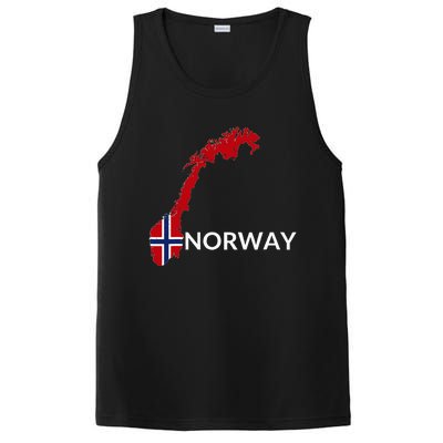 Norway Flag Hiking Holiday Norway Norwegian Flag PosiCharge Competitor Tank