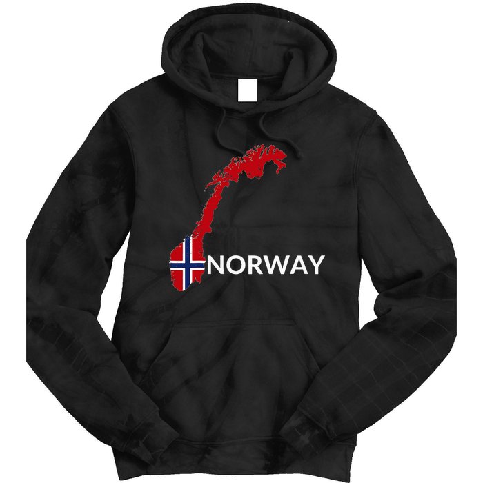 Norway Flag Hiking Holiday Norway Norwegian Flag Tie Dye Hoodie