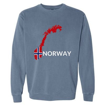 Norway Flag Hiking Holiday Norway Norwegian Flag Garment-Dyed Sweatshirt