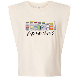 Nurse Friends Icu Propofol Crna Icu Critical Care Nurse Garment-Dyed Women's Muscle Tee