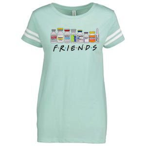 Nurse Friends Icu Propofol Crna Icu Critical Care Nurse Enza Ladies Jersey Football T-Shirt