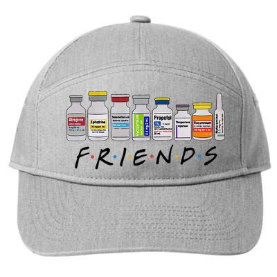 Nurse Friends Icu Propofol Crna Icu Critical Care Nurse 7-Panel Snapback Hat