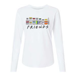 Nurse Friends Icu Propofol Crna Icu Critical Care Nurse Womens Cotton Relaxed Long Sleeve T-Shirt