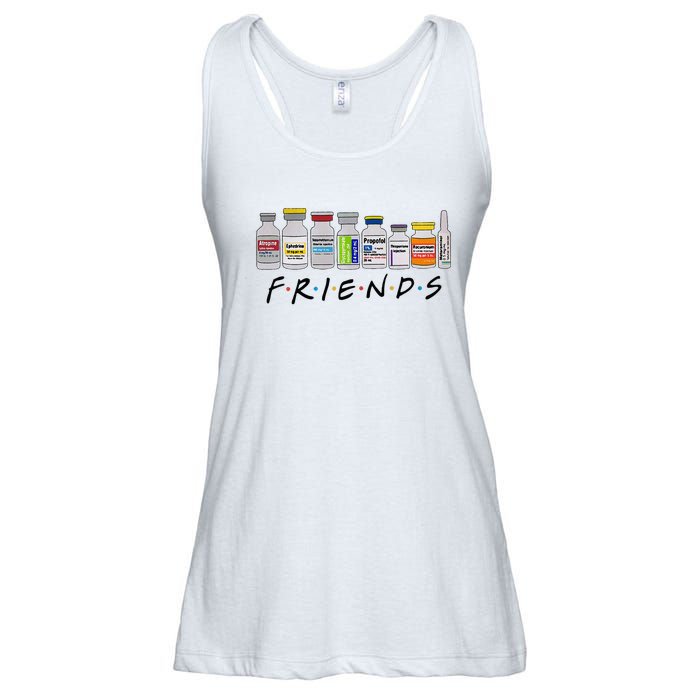 Nurse Friends Icu Propofol Crna Icu Critical Care Nurse Ladies Essential Flowy Tank