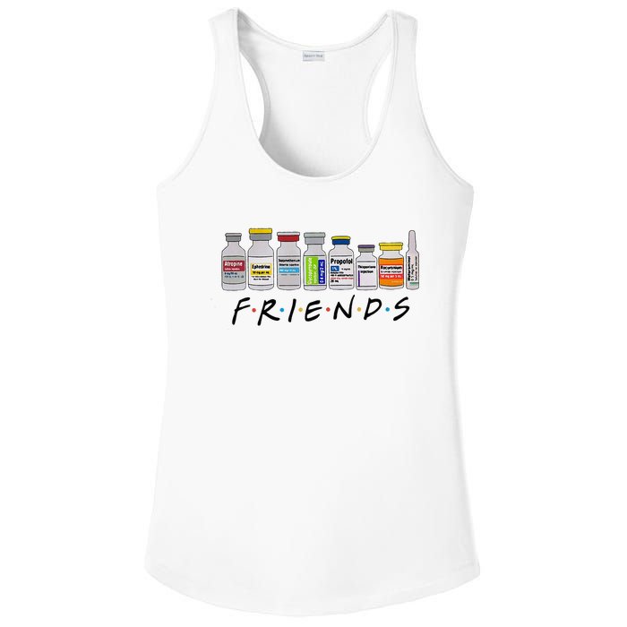 Nurse Friends Icu Propofol Crna Icu Critical Care Nurse Ladies PosiCharge Competitor Racerback Tank