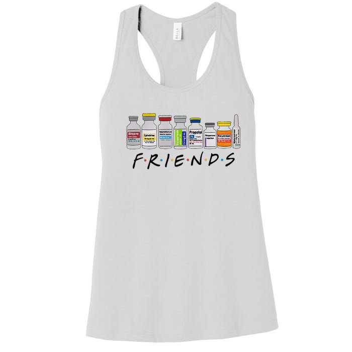 Nurse Friends Icu Propofol Crna Icu Critical Care Nurse Women's Racerback Tank