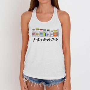 Nurse Friends Icu Propofol Crna Icu Critical Care Nurse Women's Knotted Racerback Tank