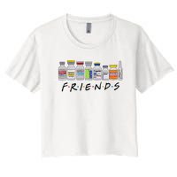 Nurse Friends Icu Propofol Crna Icu Critical Care Nurse Women's Crop Top Tee