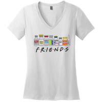 Nurse Friends Icu Propofol Crna Icu Critical Care Nurse Women's V-Neck T-Shirt