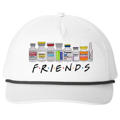 Nurse Friends Icu Propofol Crna Icu Critical Care Nurse Snapback Five-Panel Rope Hat