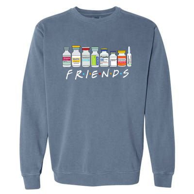 Nurse Friends Icu Propofol Crna Medical Critical Care Garment-Dyed Sweatshirt