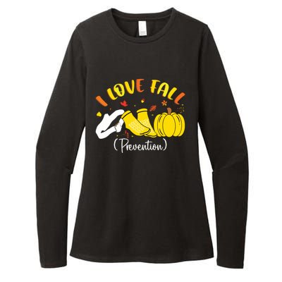 Nurse Fall I Love Fall Prevention Fall Physical Therapy Womens CVC Long Sleeve Shirt